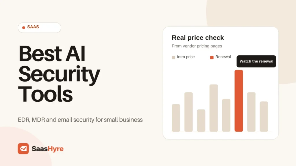 Best AI Security Tools compared on EDR, MDR and email security for small business, from Microsoft Defender and CrowdStrike to Huntress.