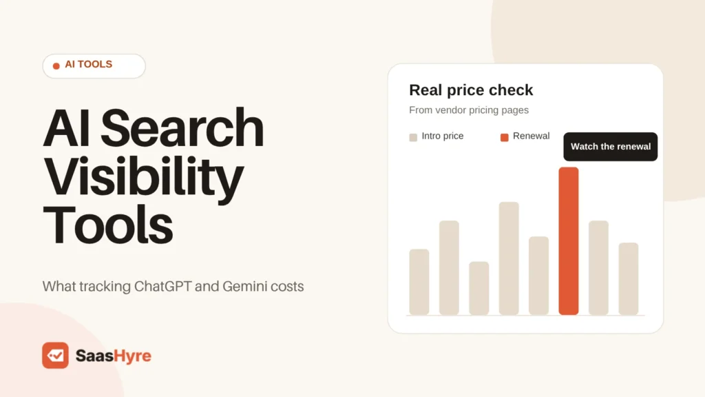 AI Search Visibility Tools compared on what tracking ChatGPT and Gemini costs, featured image for this 2026 buying guide
