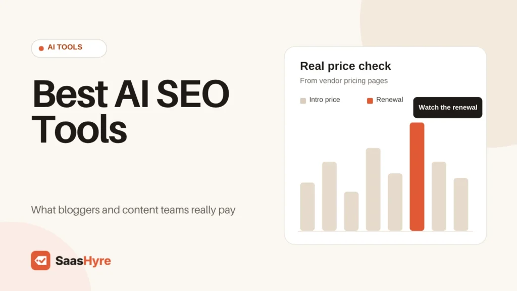 Best AI SEO Tools compared on what bloggers and content teams really pay, featured image for this 2026 buying guide