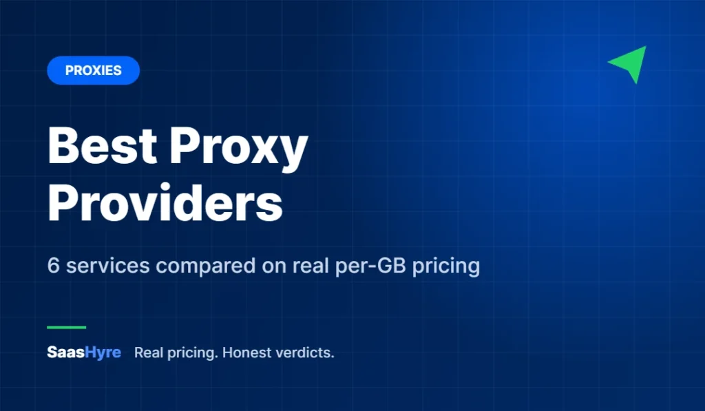 Best proxy providers compared on real per-GB pricing