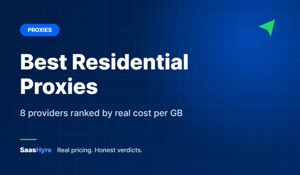 Best residential proxies ranked by real cost per GB