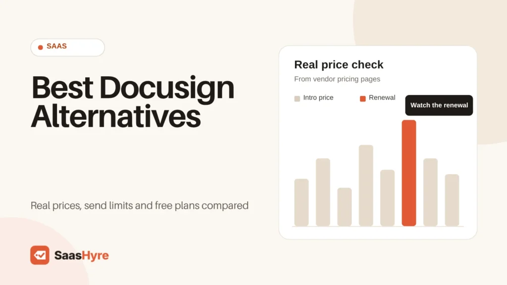 Best Docusign Alternatives compared on real prices, send limits and free plans, from SignWell and Dropbox Sign to SignNow and PandaDoc.