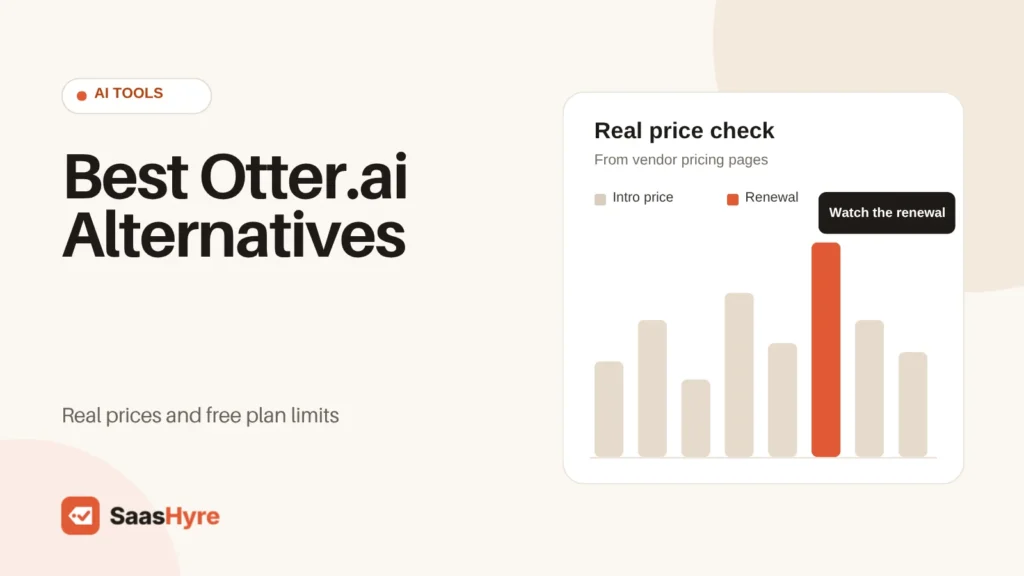 Best Otter.ai Alternatives compared on real prices and free plan limits, from Fireflies and Fathom to Granola and Read AI.